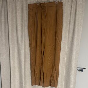 J. Crew Women's Mustard Straight Leg Flowy Dress Pants